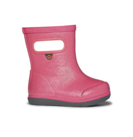 BOGS Pink Glitter Skipper Rain Boot for Toddlers