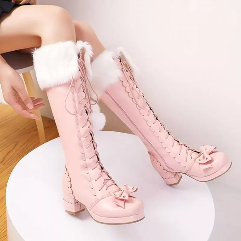 Bow High Heel Boots Sale - AD12593