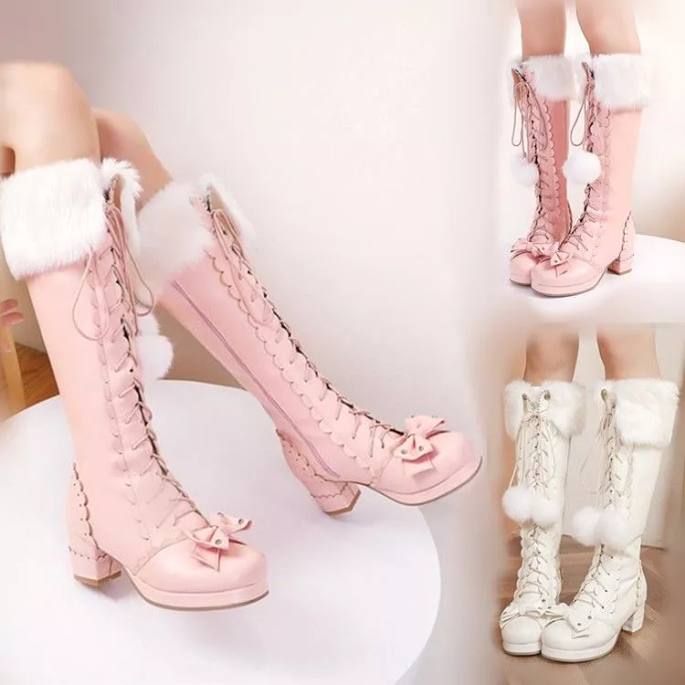 Bow High Heel Boots Sale - AD12593