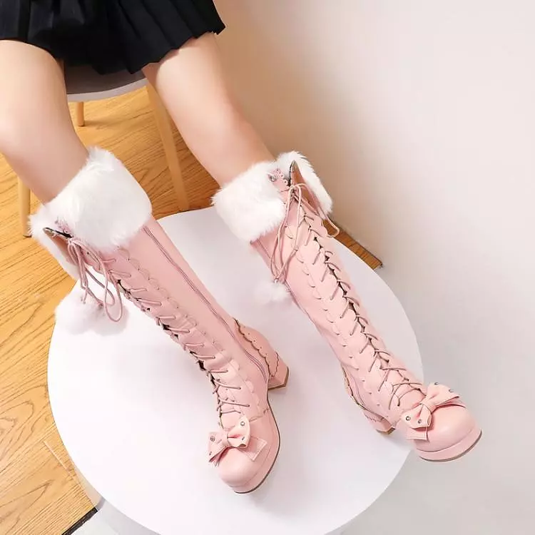 Bow High Heel Boots Sale - AD12593