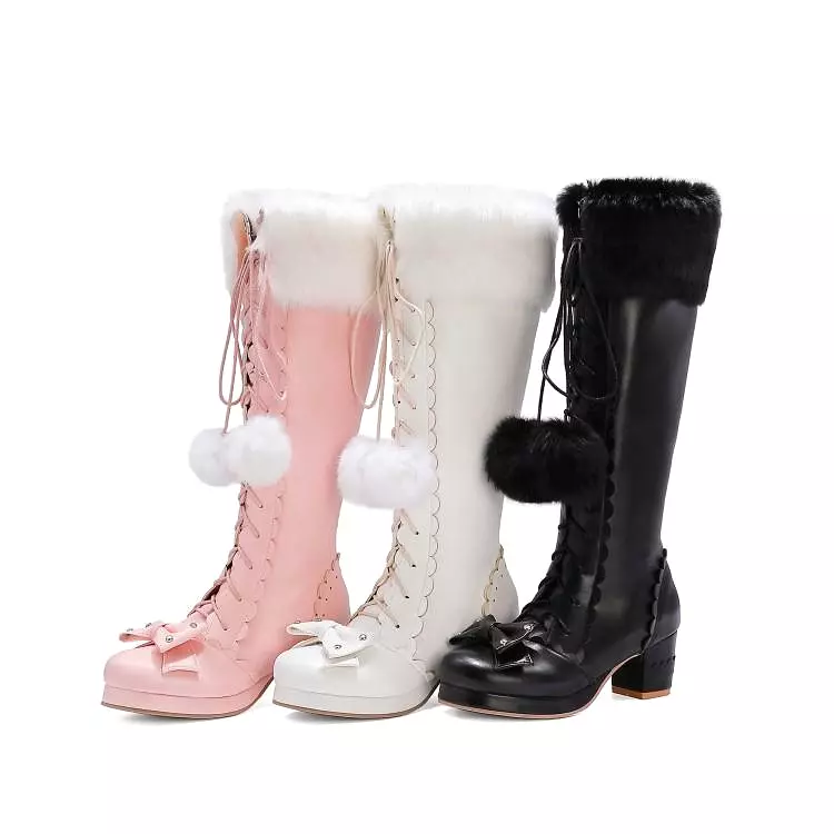 Bow High Heel Boots Sale - AD12593