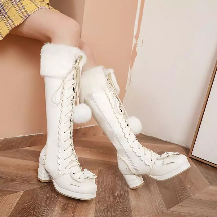 Bow High Heel Boots Sale - AD12593