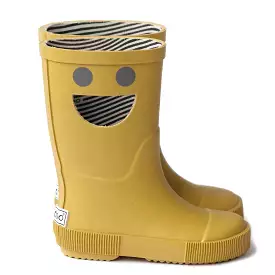 Boxbo Wistiti Rain Boots for Girls and Boys, Mustard