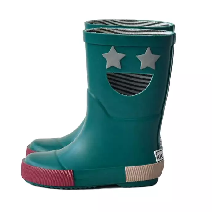 Boxbo Wistiti Star Rain Boot, Green - Girls and Boys Rain Boot