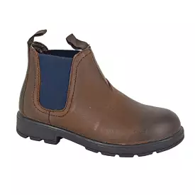 Boys Brown Waxy Chelsea Boots - Appleby Dealer Boot Sizes UK 10 to 5