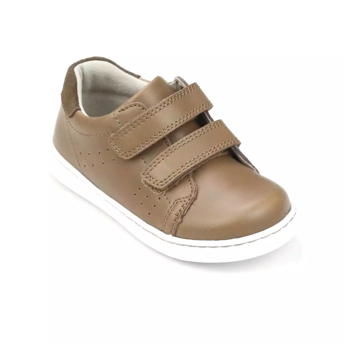 Boys Double Velcro Leather Sneaker