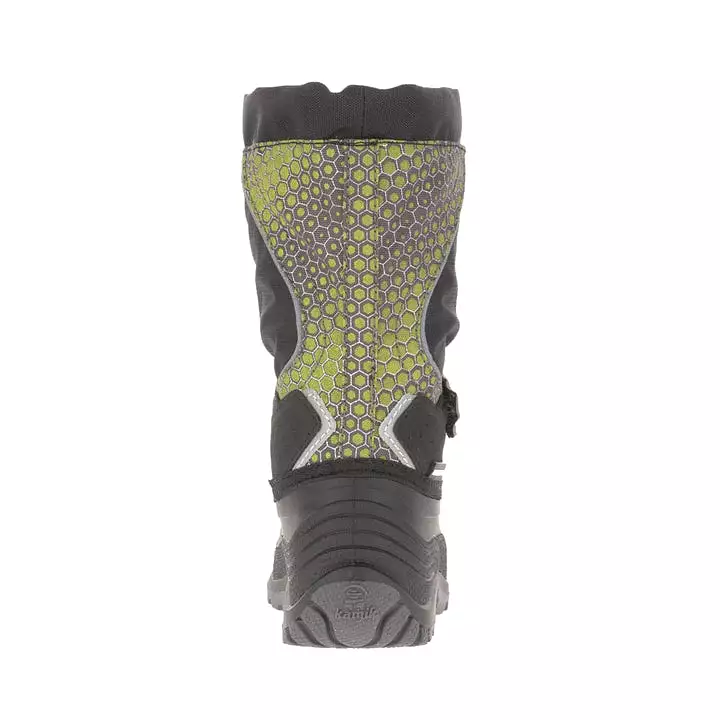 Boy's Kamik Snowfall P Insulated Boot Black Lime