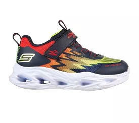 Boys Skechers Trainers Navy Multi Vortex - Flash, Light Up, Easy On