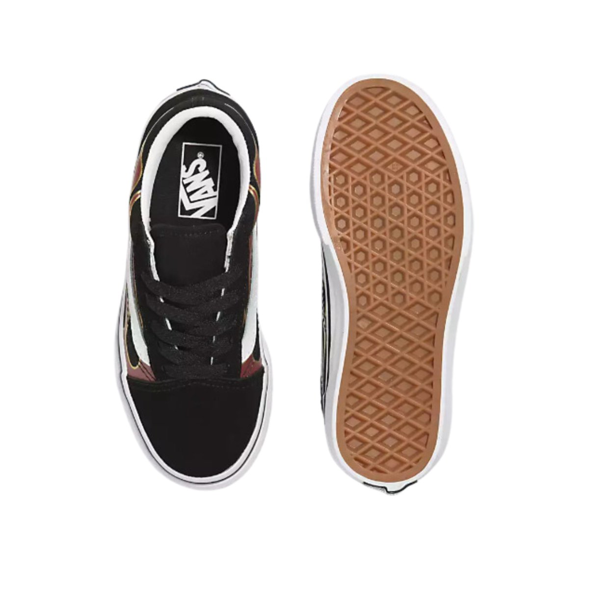 Boys' Vans Old Skool V Flames sneakers