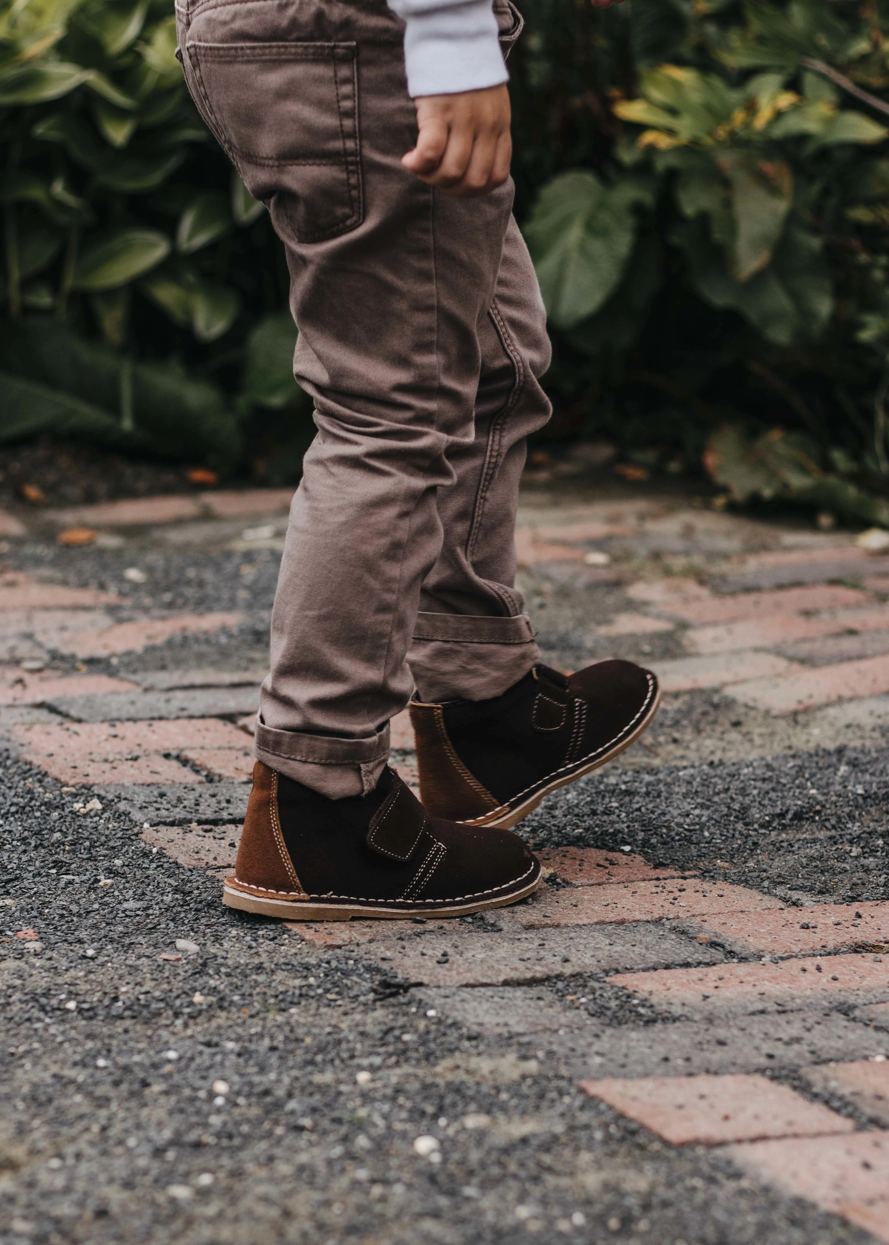 Boys Velcro Strap Desert Boots - L'Amour