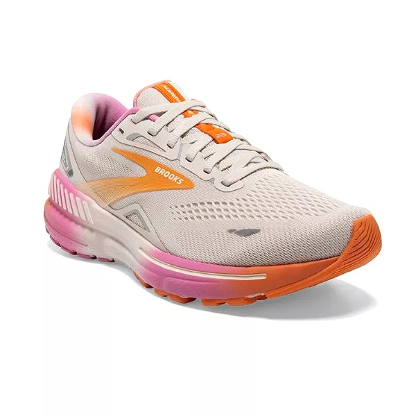 Brooks Adrenaline GTS 23 Women's Running Shoe - Gray/Orange.