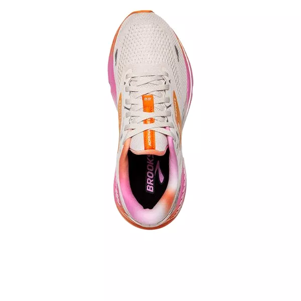 Brooks Adrenaline GTS 23 Women's Running Shoe - Gray/Orange.