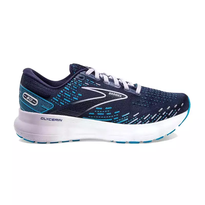 Brooks Glycerin 20 Road Running Shoes Navy Purple.