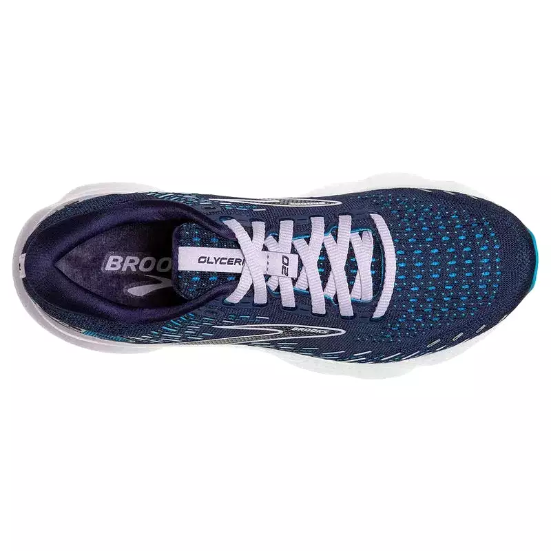 Brooks Glycerin 20 Road Running Shoes Navy Purple.