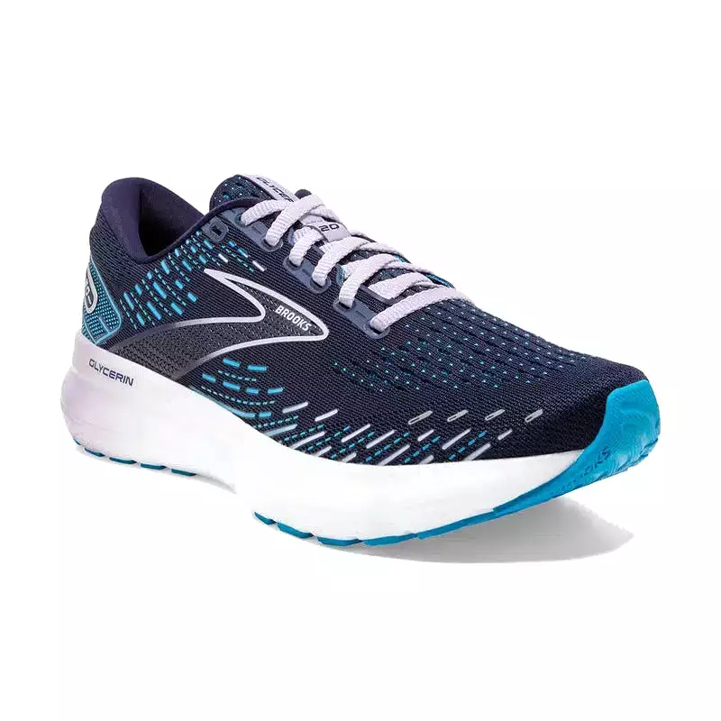 Brooks Glycerin 20 Road Running Shoes Navy Purple.