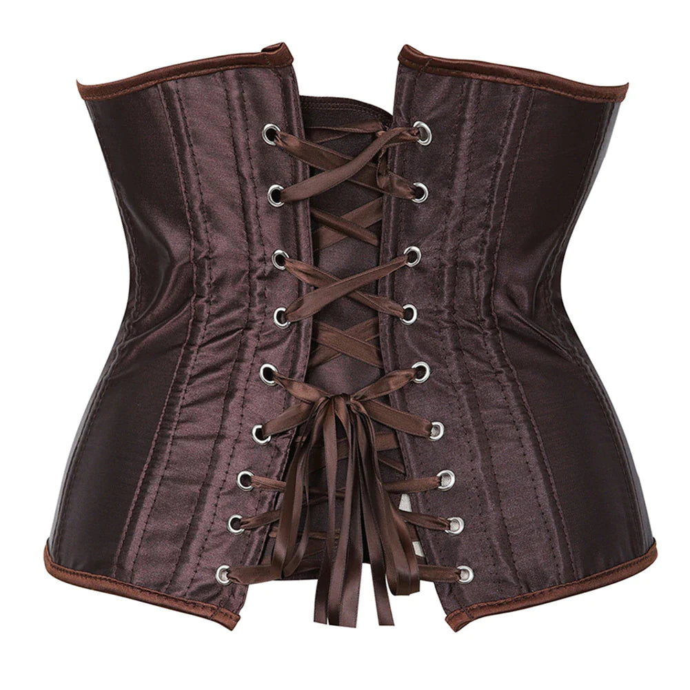 Brown Satin Corset Drag