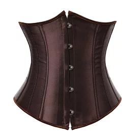 Brown Satin Corset Drag