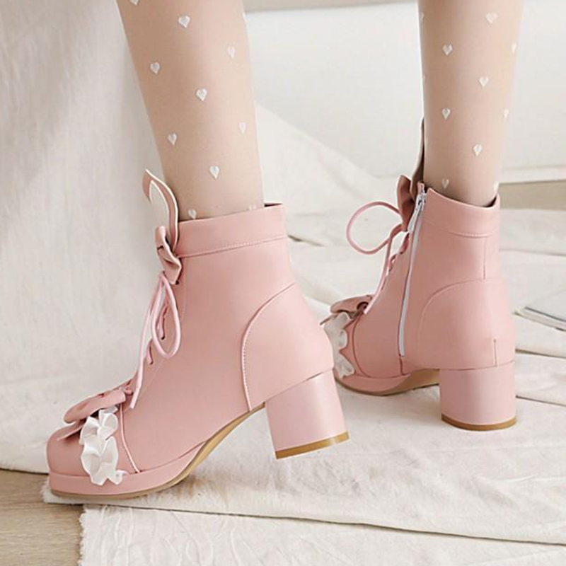 Bunny Lolita Strawberry Boots