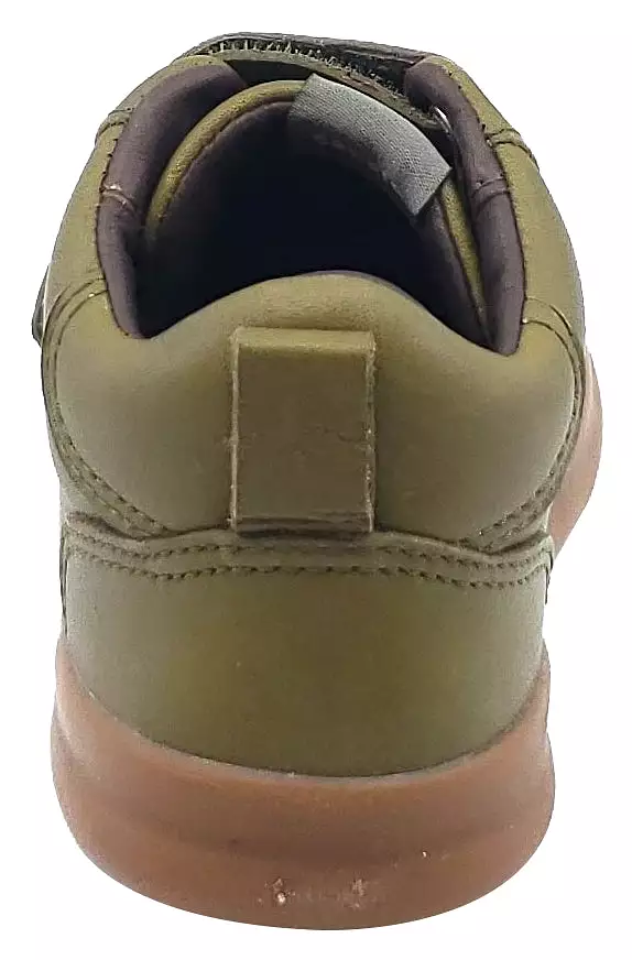 Camper Green Leather Hook and Loop Sneaker for Boys