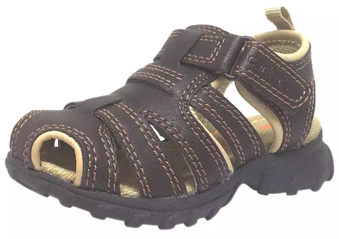 Carter's Boy's Brown Classic Fisherman Sandals by Warner