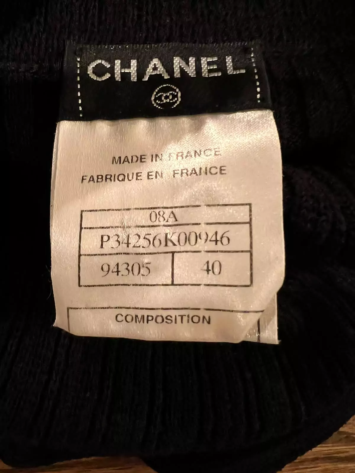 Chanel 08A Black Turtleneck Sweater Dress Fall 2008 FR 40 US 4/6