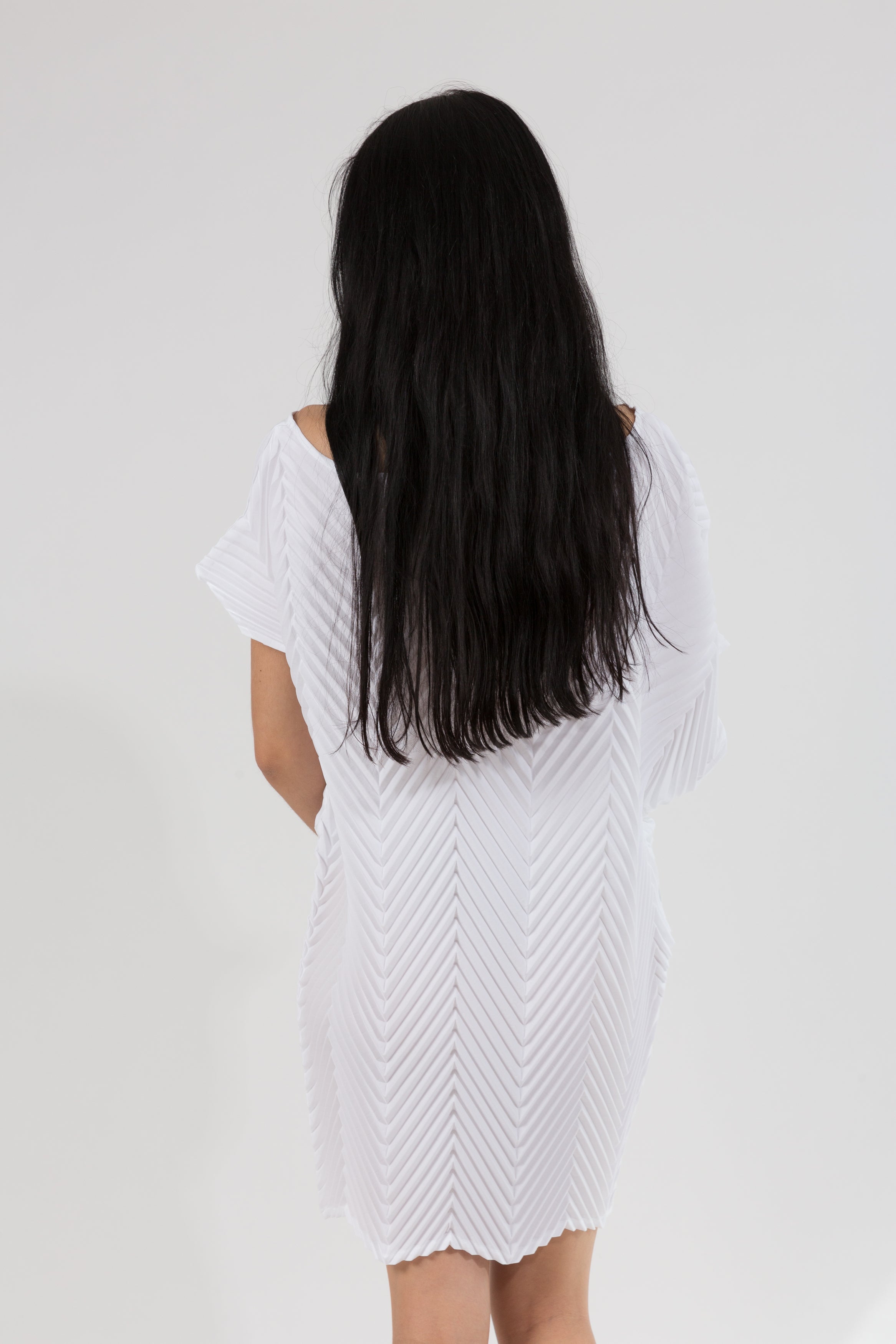 Chevron Tunic Dress | White