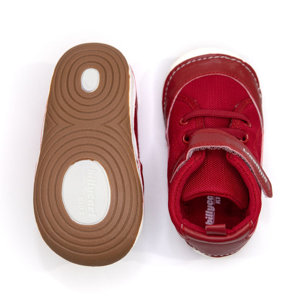 CHICAGO red high-top sneakers for babies and toddlers