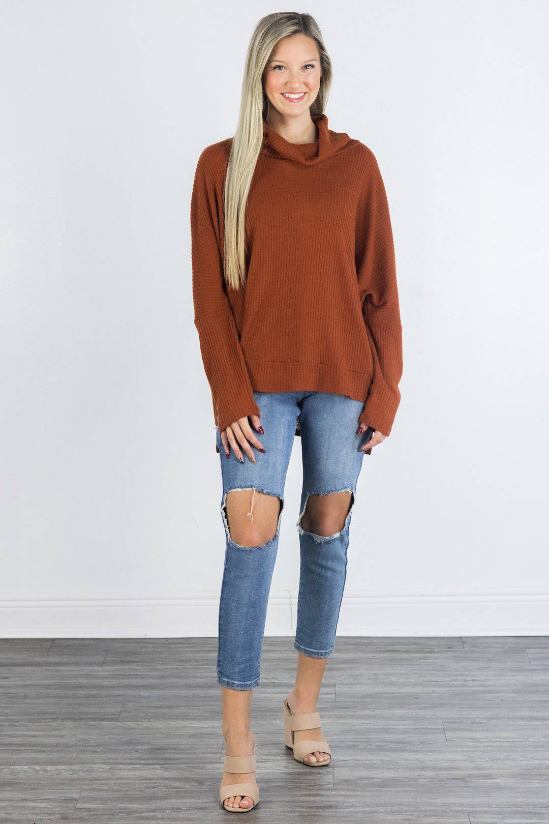 Cinnamon Tunic with Dolman Sleeves