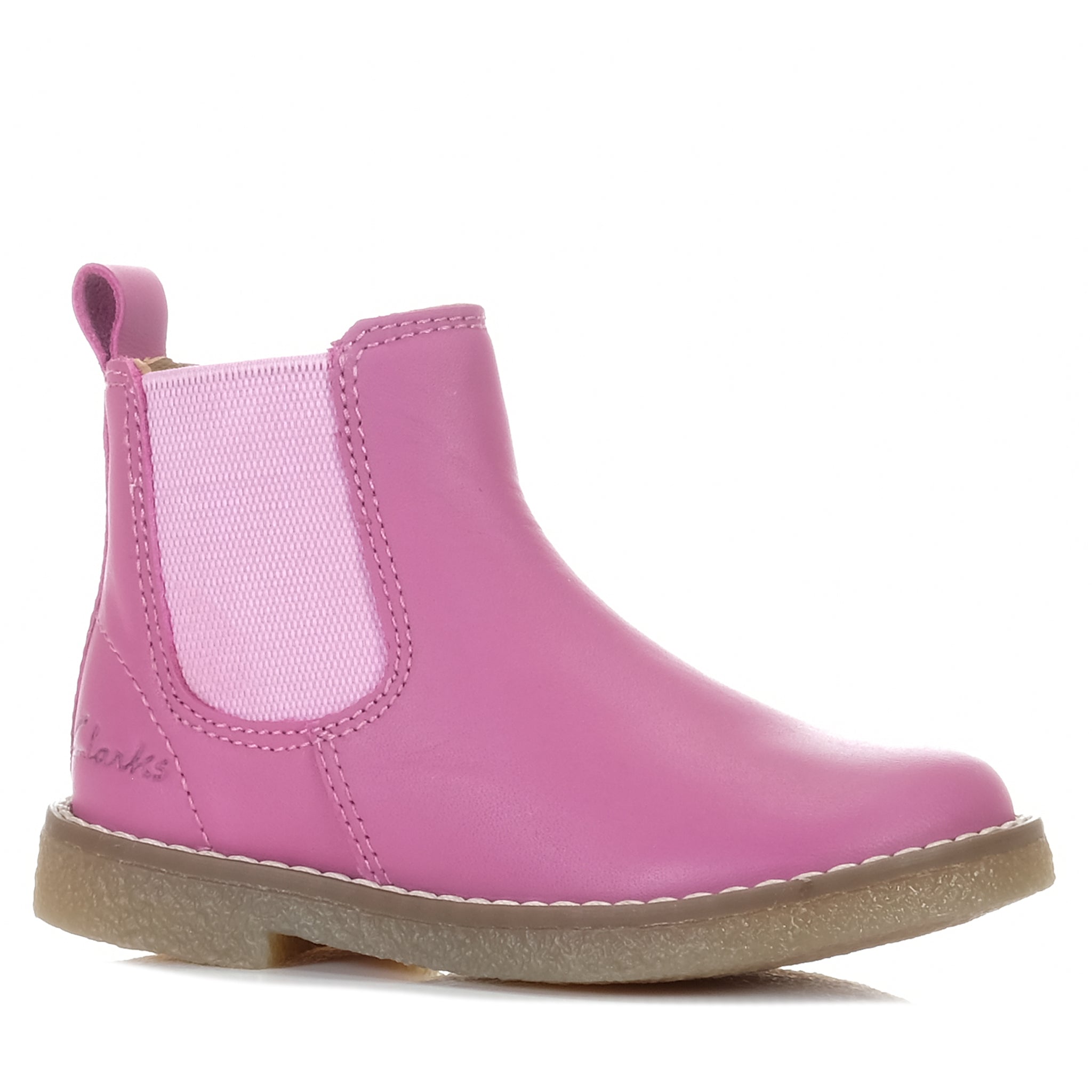 Clarks Chelsea II Junior Dark Mauve Leather - Shop Now!