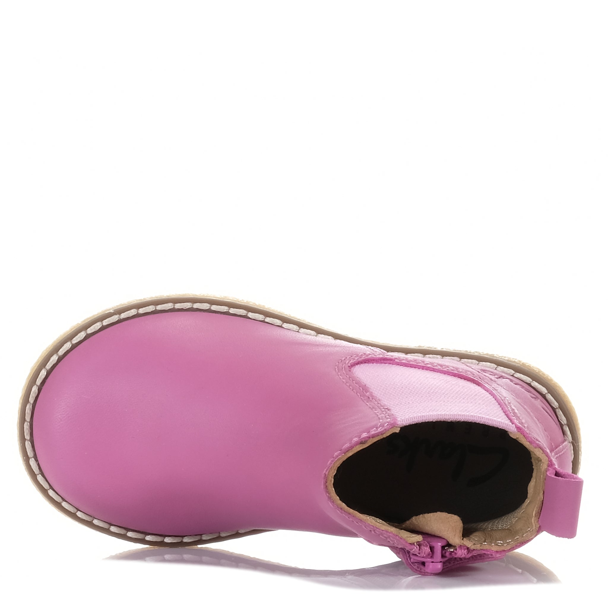 Clarks Chelsea II Junior Dark Mauve Leather - Shop Now!