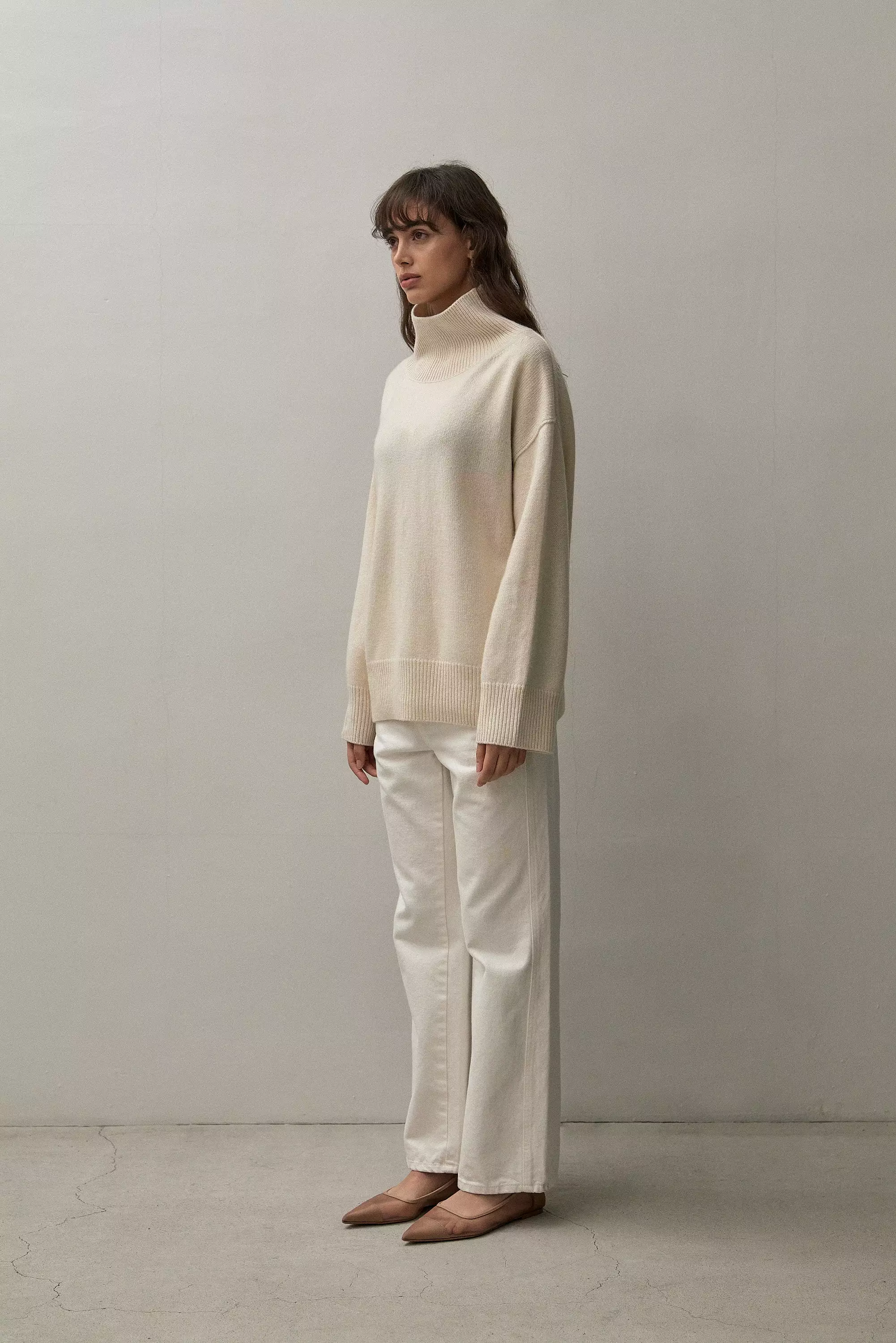 Classic Turtleneck Shirt - Eco White