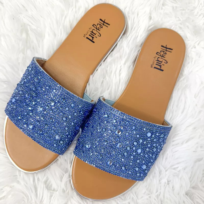 Corky's Light Blue Rhinestone Sandals