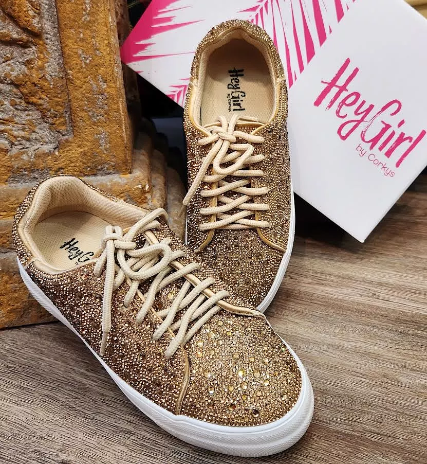 Corkys rhinestone sneakers for women