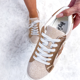 Corky's Rose Gold Glitter Sparkle Sneaker