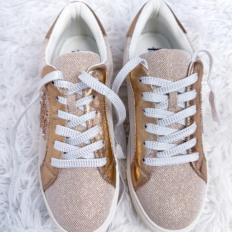 Corky's Rose Gold Glitter Sparkle Sneaker