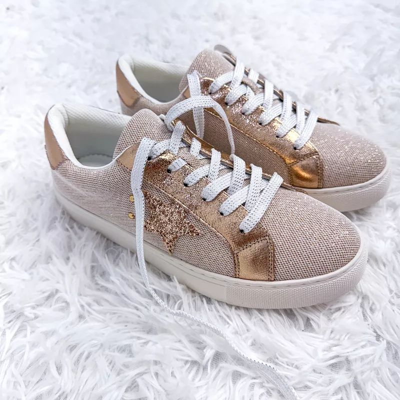 Corky's Rose Gold Glitter Sparkle Sneaker