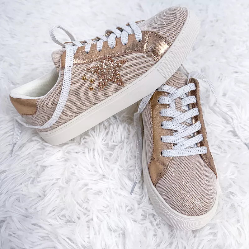 Corky's Rose Gold Glitter Sparkle Sneaker