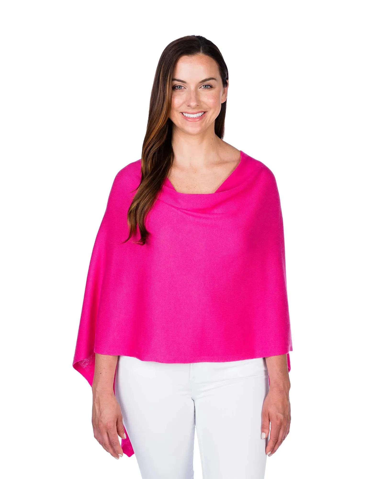 Cotton Cashmere Ruffle Edge Topper Shawl by Alashan