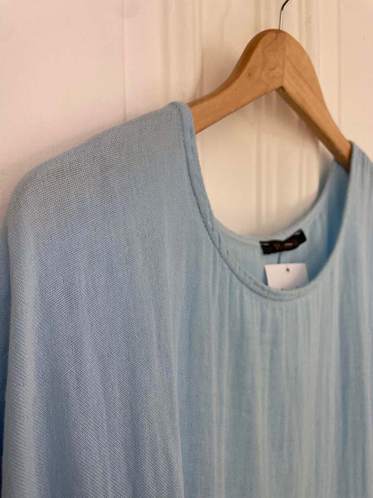 Cotton Tunic Dress - Sky Blue