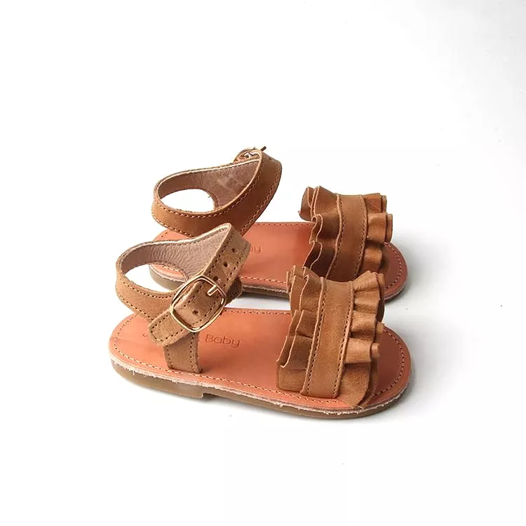 Daphne Brown Girls Sandal