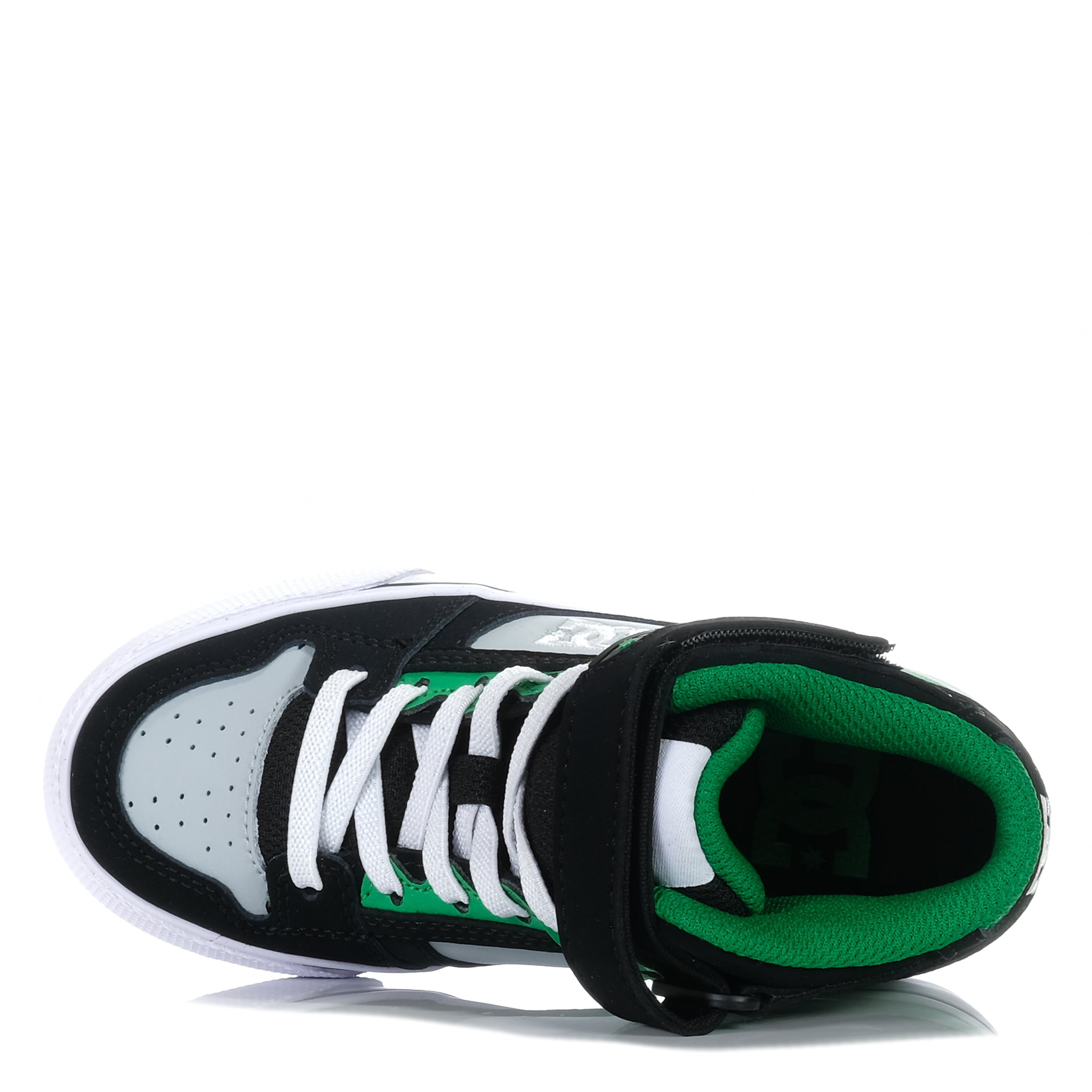 DC Pure High-Top EV Black/Kelly Green can be rewritten as DC Pure High-Top Black Green for better Google SEO.