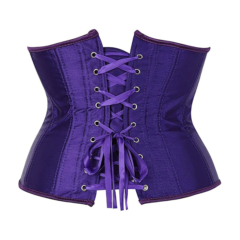 Deep Purple Satin Corset Drag