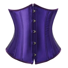 Deep Purple Satin Corset Drag