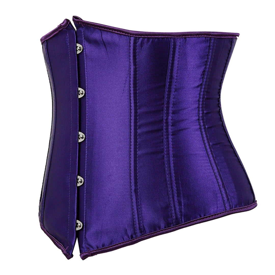 Deep Purple Satin Corset Drag