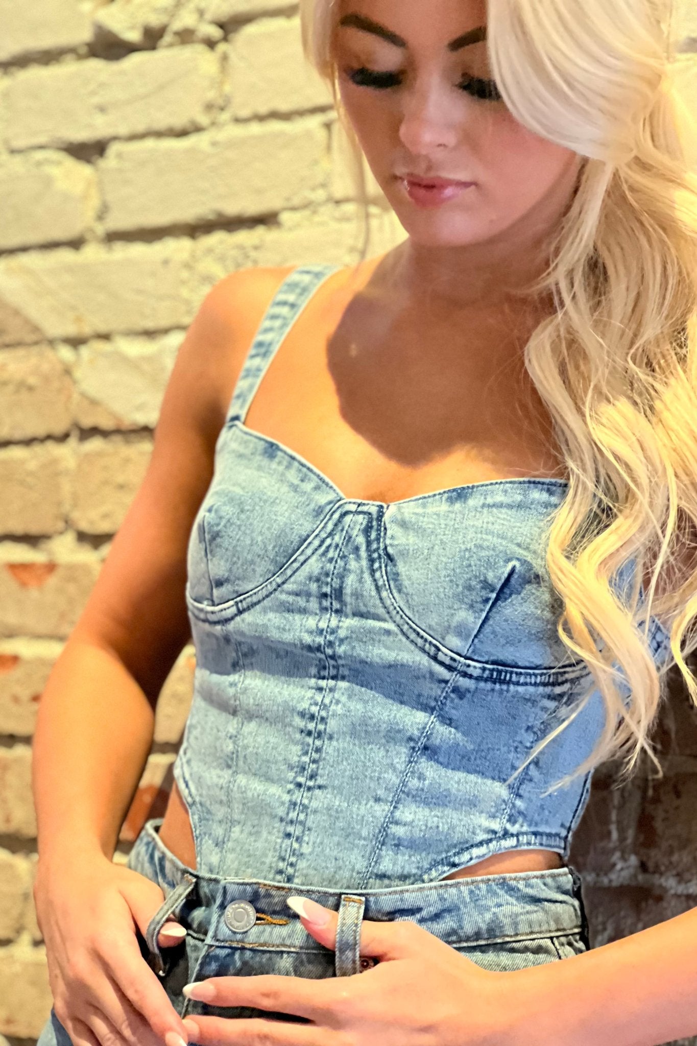 Denim Corset Top - Buy Stylish Denim Corset Tops Online Today