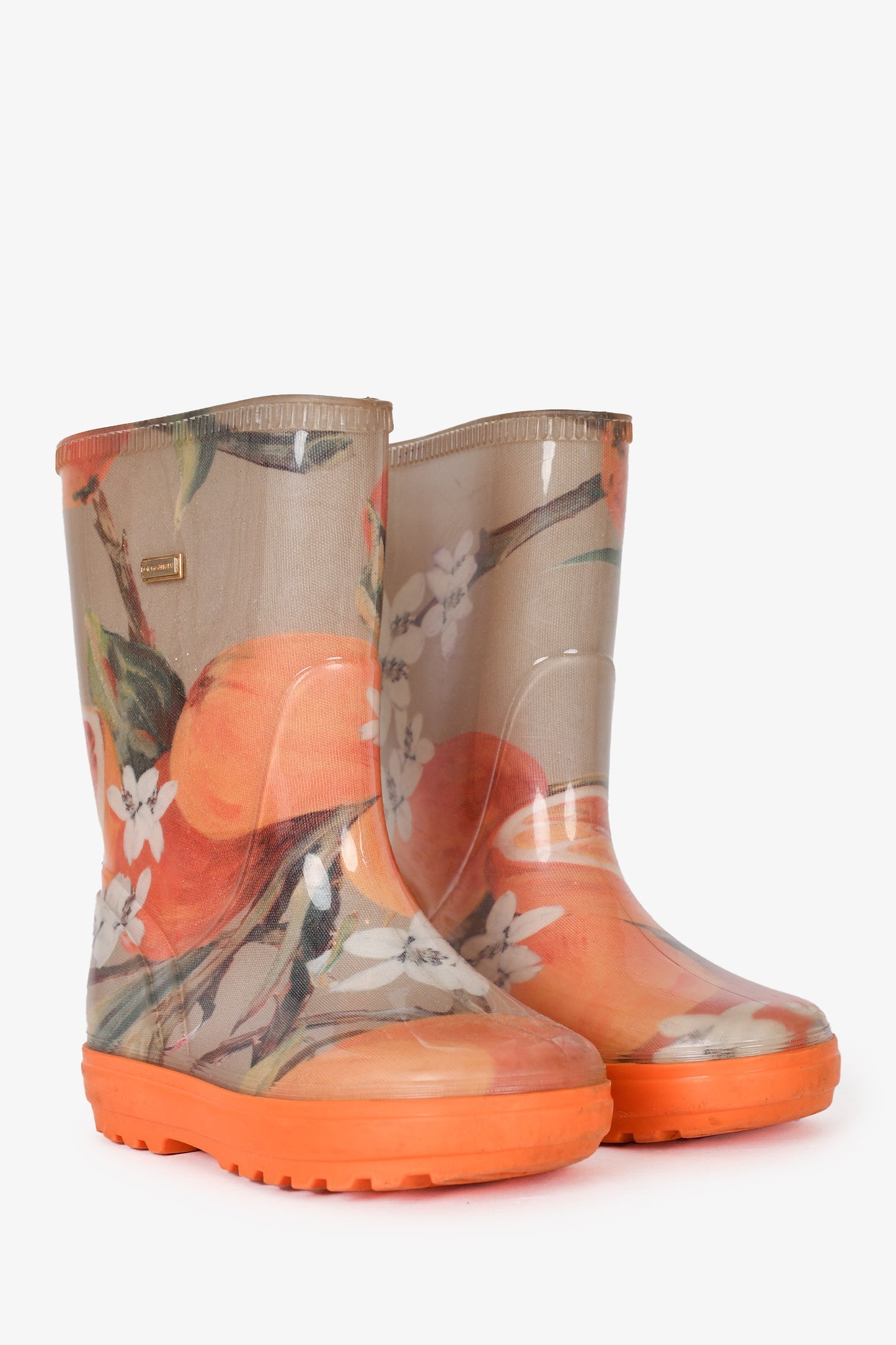 Dolce & Gabbana Orange Rain Boots for Kids - Size 28, Rubber Material