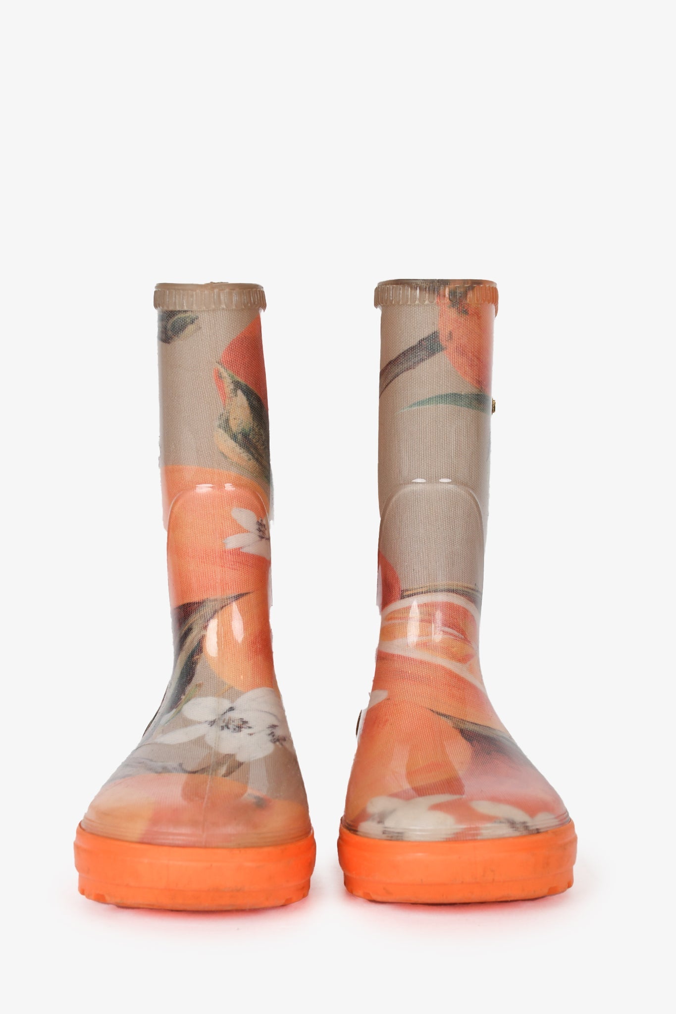 Dolce & Gabbana Orange Rain Boots for Kids - Size 28, Rubber Material