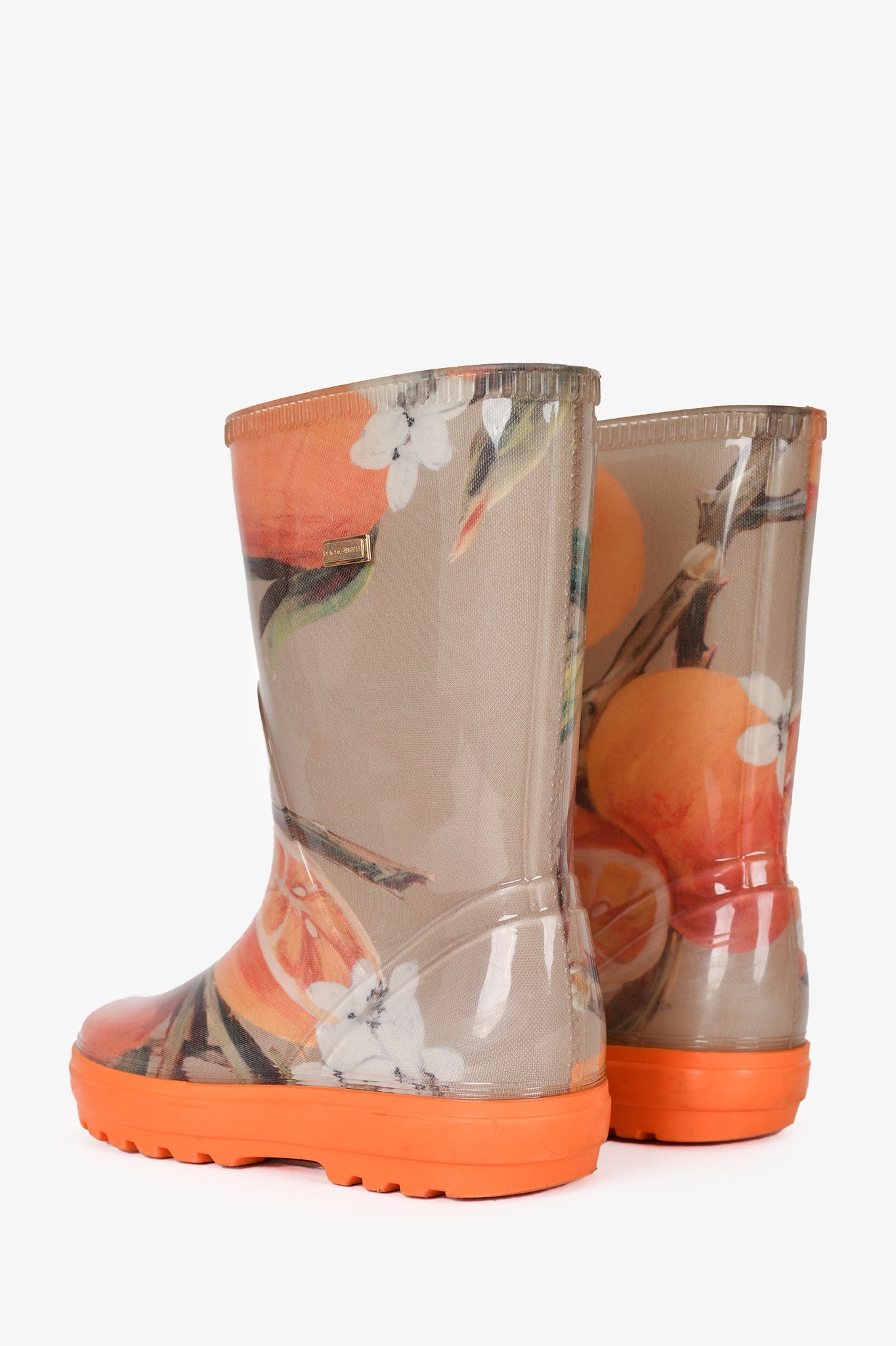 Dolce & Gabbana Orange Rain Boots for Kids - Size 28, Rubber Material