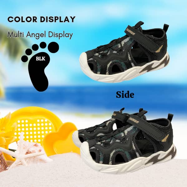 DR. KONG KIDS TOTAL CONTACT SANDALS - DK-S1000653-BLK: $109