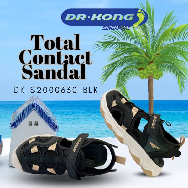 Dr. Kong Kids Total Contact Sandals DK-S2000630-BLK - $129